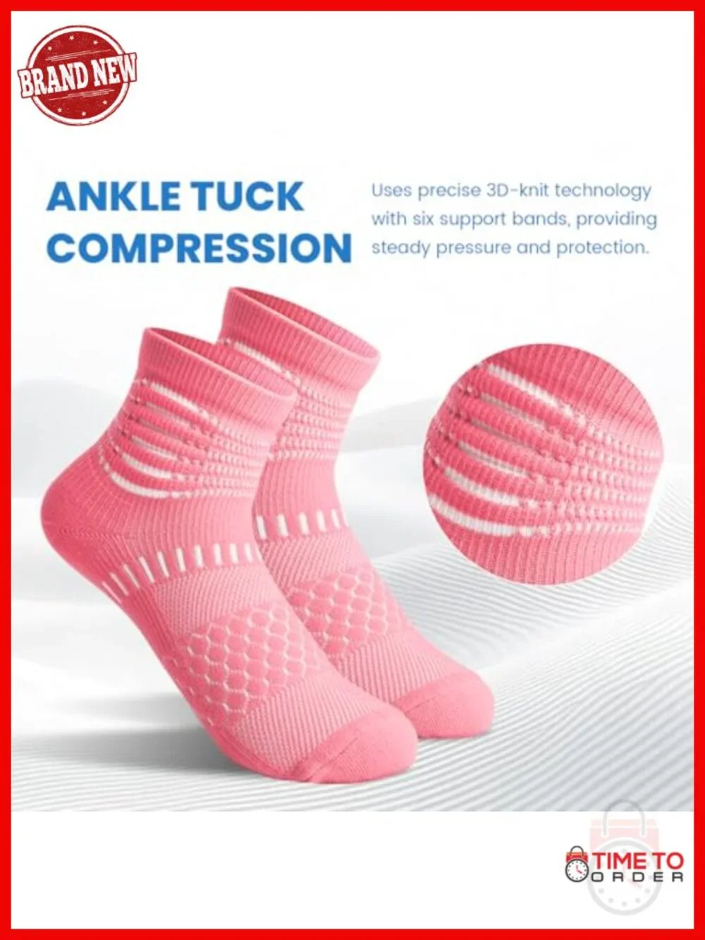 Ankle Compression Socks with Arch Support for Plantar Fasciitis Relief